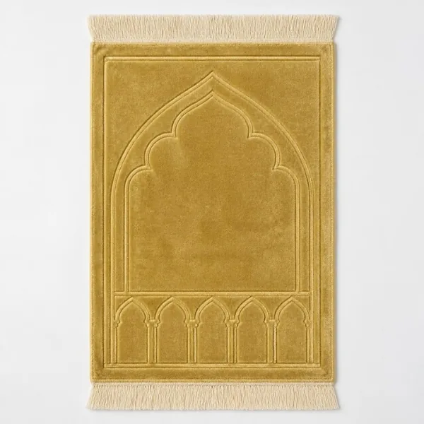 Tapis de prière enfant en velours uni, 40 x 70 cm