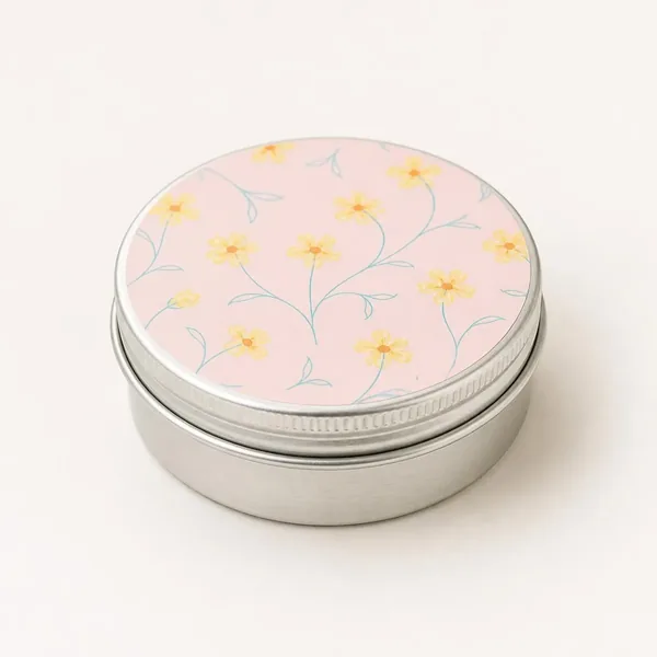 Pot de déodorant en crème à couvercle fleuri