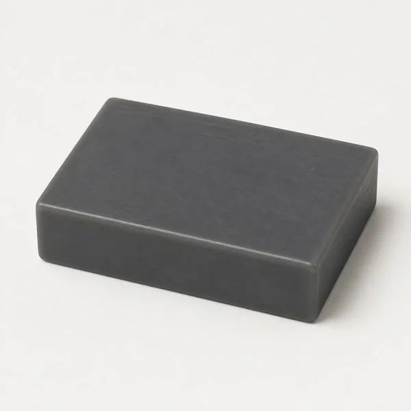 Pain de savon gris anthracite, lisse